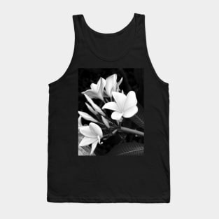 Plumeria in Black And White Tank Top